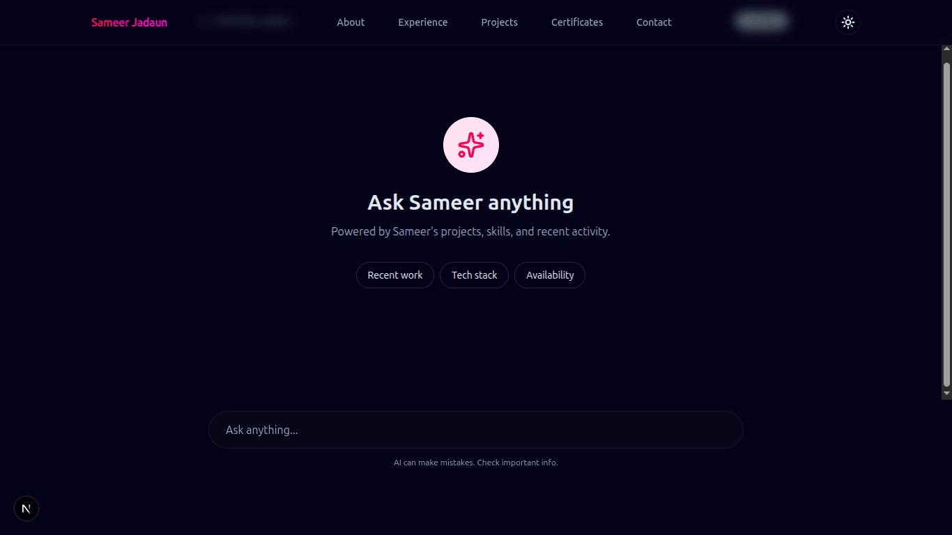 AI Portfolio Chatbot